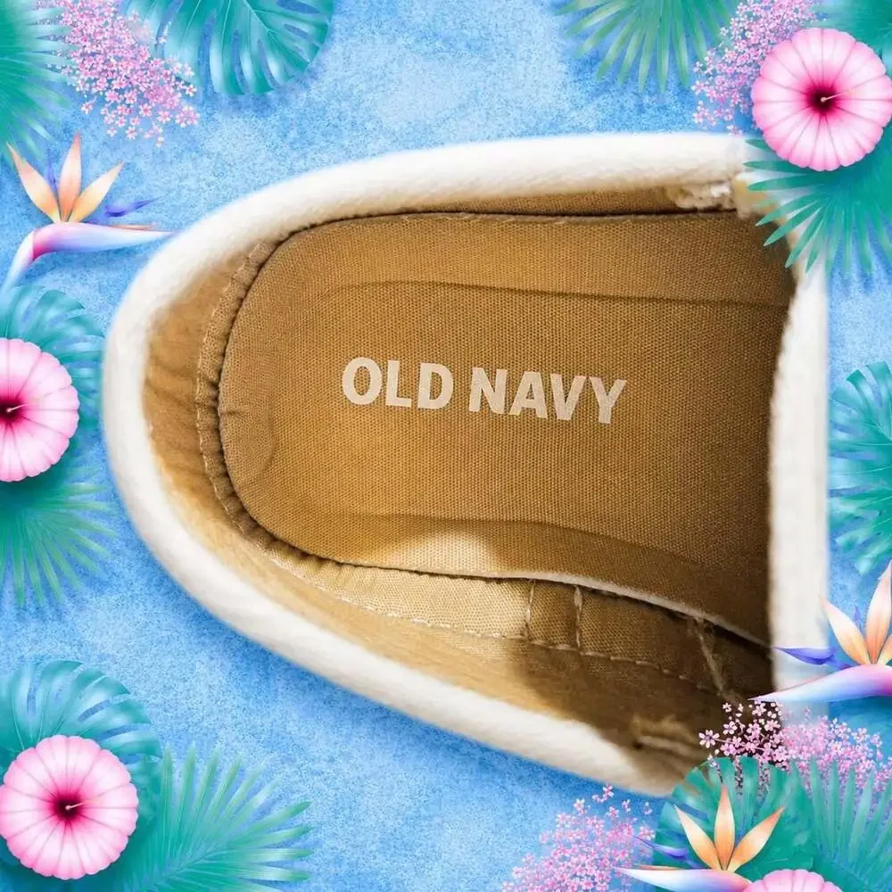 Old Navy Cream Linen Slip-On Shoes Baby Size 3-6 Months